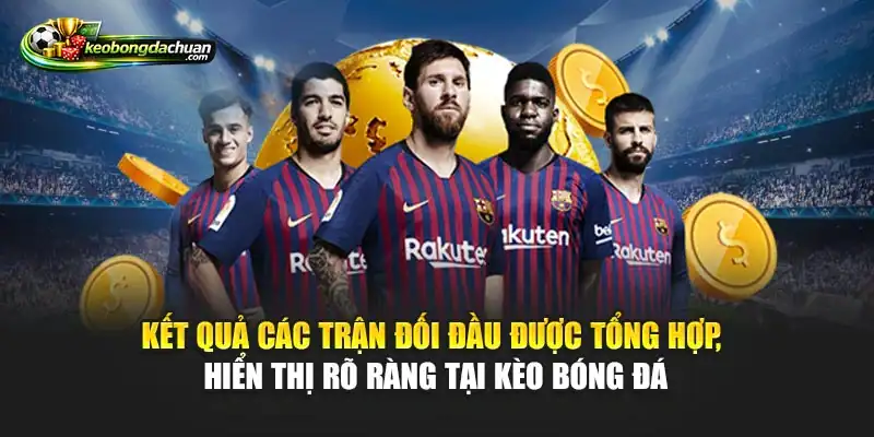 Kết quả các trận đối đầu được tổng hợp, hiển thị rõ ràng tại Kèo bóng đá