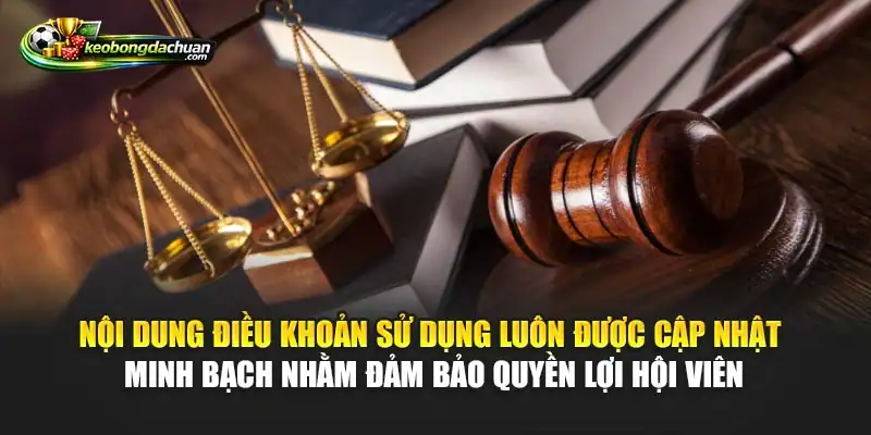 Nội dung điều khoản sử dụng luôn được cập nhật minh bạch nhằm đảm bảo quyền lợi hội viên