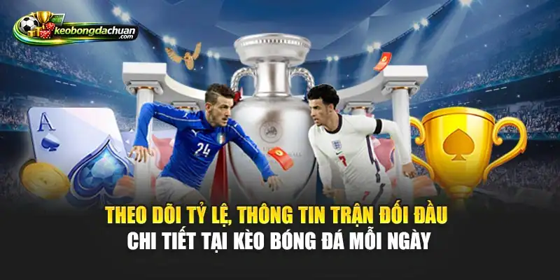 Theo dõi tỷ lệ, thông tin trận đối đầu chi tiết tại kèo bóng đá mỗi ngày